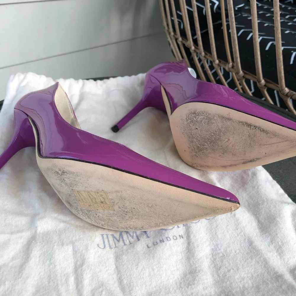 Jimmy Choo Romy patent leather pointed toe pumps - Picture 4 of 7